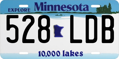 MN license plate 528LDB