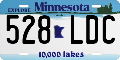 MN license plate 528LDC