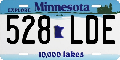 MN license plate 528LDE