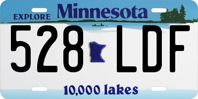 MN license plate 528LDF