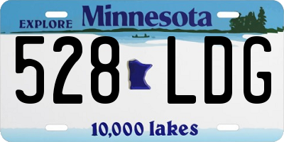 MN license plate 528LDG