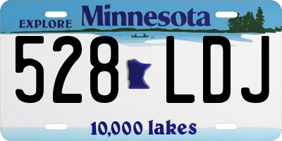 MN license plate 528LDJ