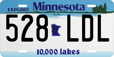 MN license plate 528LDL