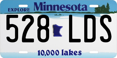 MN license plate 528LDS