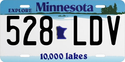 MN license plate 528LDV