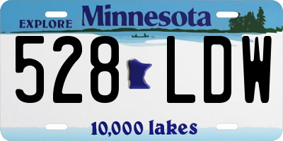 MN license plate 528LDW