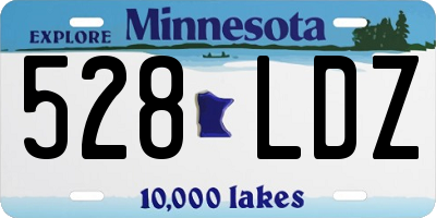 MN license plate 528LDZ