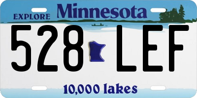 MN license plate 528LEF