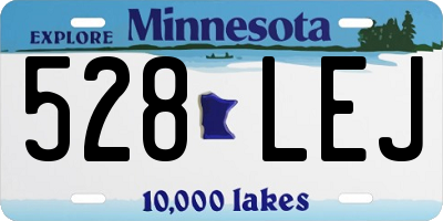 MN license plate 528LEJ