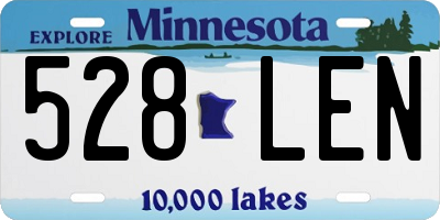 MN license plate 528LEN