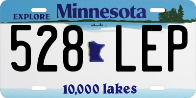 MN license plate 528LEP