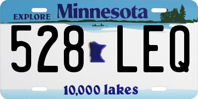 MN license plate 528LEQ