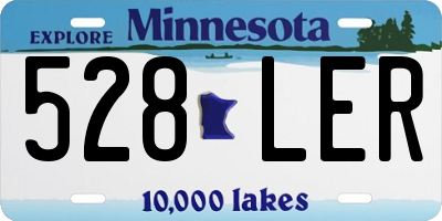MN license plate 528LER