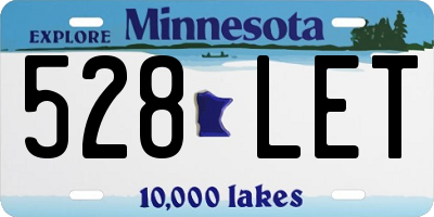 MN license plate 528LET