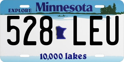 MN license plate 528LEU