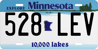 MN license plate 528LEV