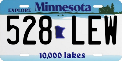 MN license plate 528LEW
