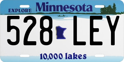 MN license plate 528LEY