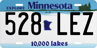 MN license plate 528LEZ