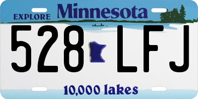MN license plate 528LFJ