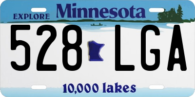 MN license plate 528LGA