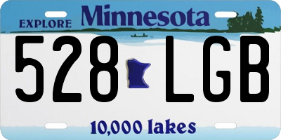 MN license plate 528LGB