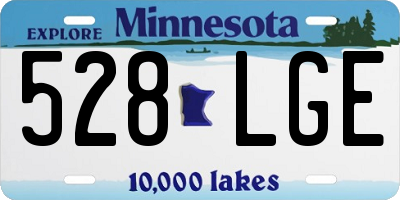 MN license plate 528LGE