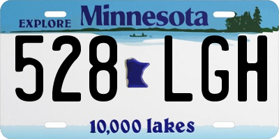 MN license plate 528LGH