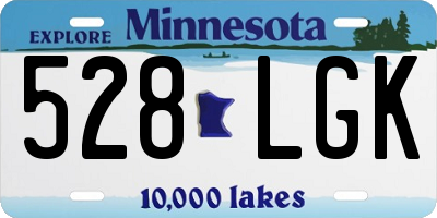 MN license plate 528LGK
