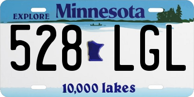 MN license plate 528LGL