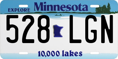 MN license plate 528LGN