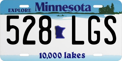 MN license plate 528LGS