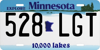 MN license plate 528LGT