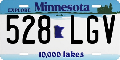 MN license plate 528LGV