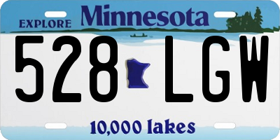 MN license plate 528LGW
