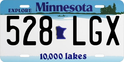 MN license plate 528LGX