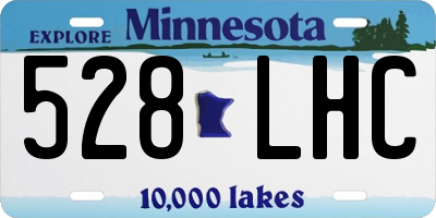 MN license plate 528LHC