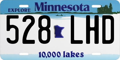 MN license plate 528LHD
