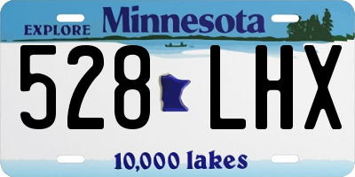 MN license plate 528LHX