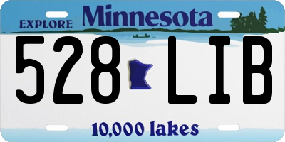 MN license plate 528LIB