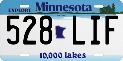 MN license plate 528LIF