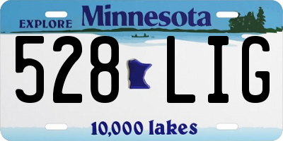 MN license plate 528LIG