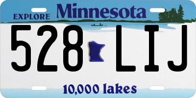 MN license plate 528LIJ