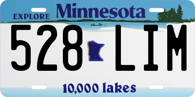 MN license plate 528LIM