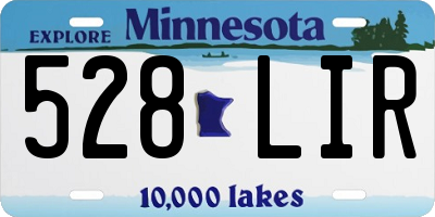 MN license plate 528LIR