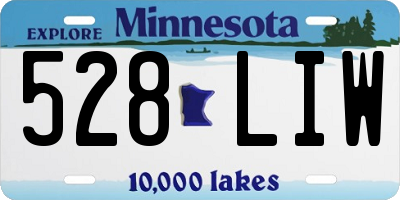 MN license plate 528LIW