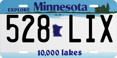 MN license plate 528LIX