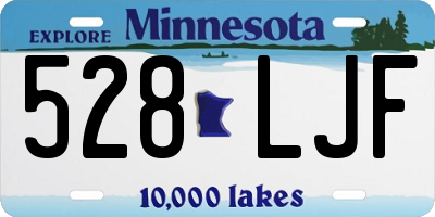 MN license plate 528LJF