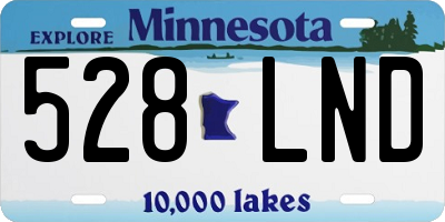 MN license plate 528LND