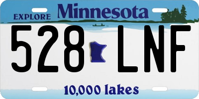 MN license plate 528LNF